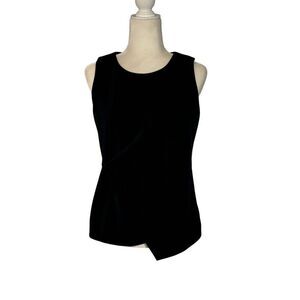 Ann Taylor draped waist navy sleeveless shell - MP